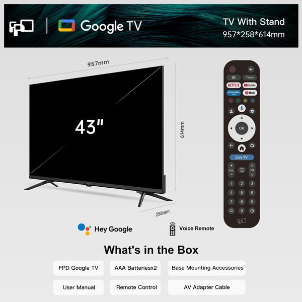 FPD 43" G900 – 4K LED Google TV