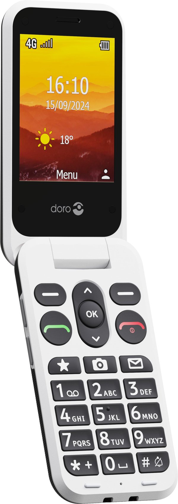 Doro Leva L21 -bastelefon, sort / hvid