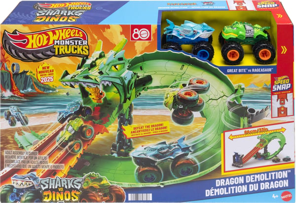 Hot Wheels Monster Trucks Dragon Destruction Bilbana