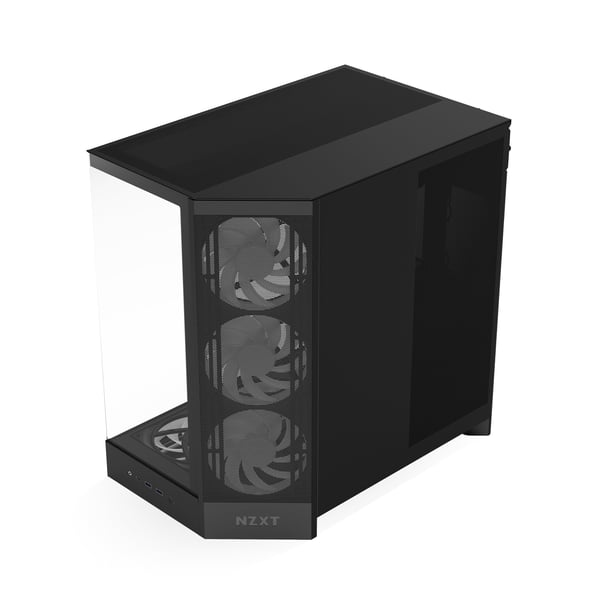 NZXT H9 Flow RGB+ (2025) ATX-chassi, svart