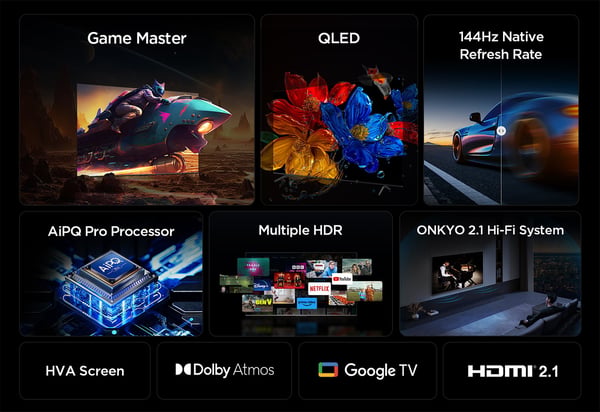 TCL 75" P8K – 4K QLED Google TV