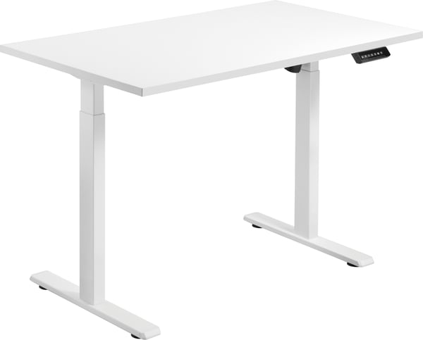 ErgoWork Compact -elstativ för elskrivbord, vit