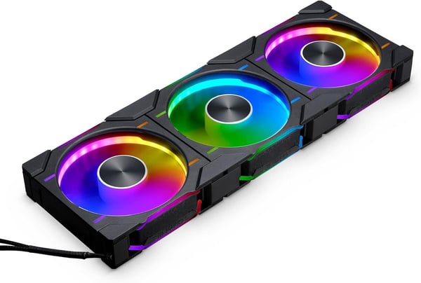 Phanteks D30-120 D-RGB PWM -fläkt, svart, 120 mm, 3 st