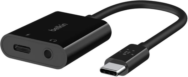 Belkin RockStar 3.5 mm Audio + USB-C Charge -lydadapter