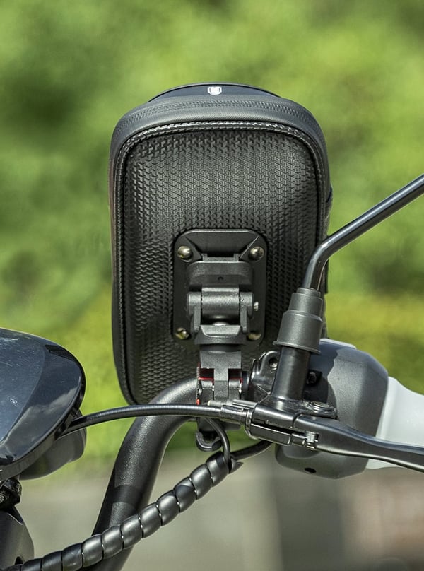 FoneKit - väderbeständig telefonhållare för cykelstyret, svart