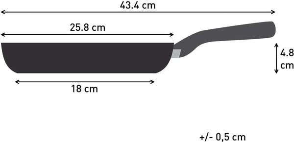 Tefal Intens'Ceram -stekpanna 24 cm, svart