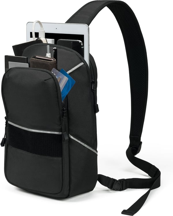 Dicota Sling Bag Reflective -axelväska, svart