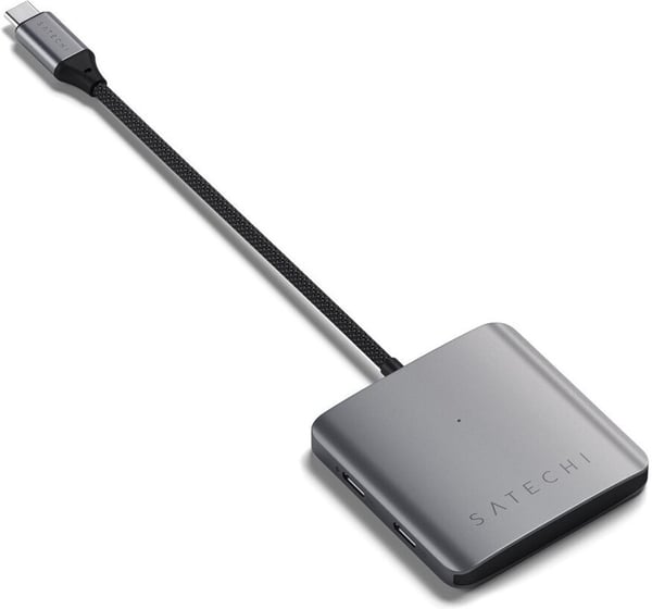 Satechi 4-Port USB-C adapter med PD, stjernediagonal
