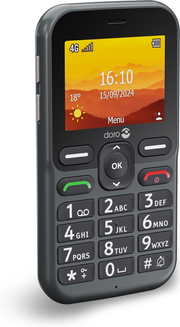 Doro Leva L11 -grundtelefon, sort
