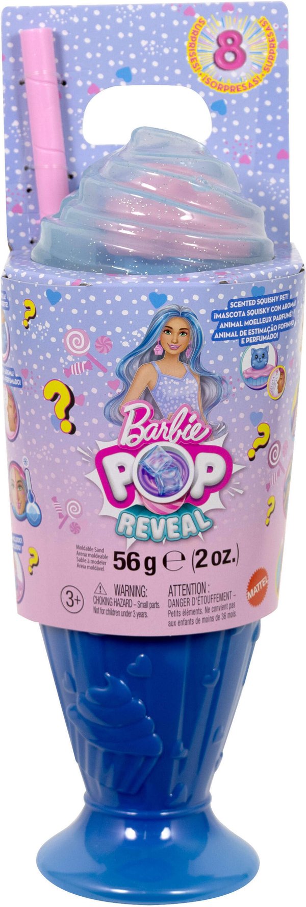 Barbie Pop Reveal Treats Series Docka, blå