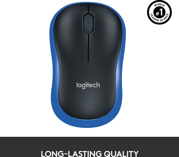 Logitech M185 -mus, blå