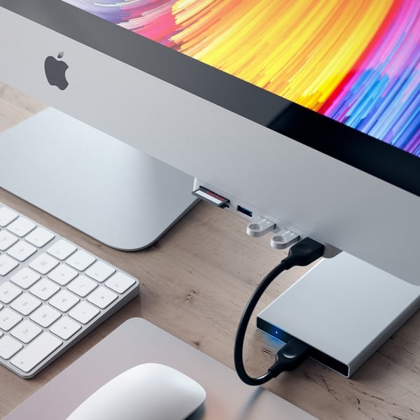 Satechi USBC Clamp Pro Hub til iMac adapter, Sølv