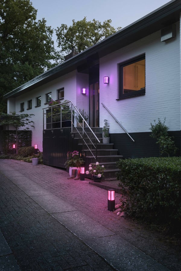 Philips Hue Impress Outdoor-smart bollardlampe, sort, lav, 40 cm, 1200 lm