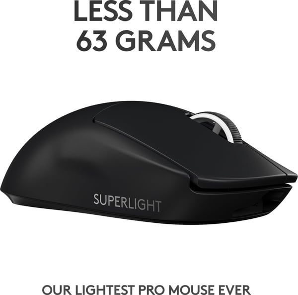 Logitech Pro X Superlight spelmus, svart