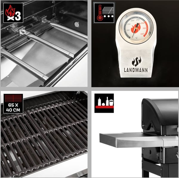 Landmann Rexon 3.0 Sapphire Black gasolgrill