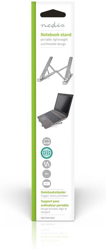 Nedis laptopstativ, silver