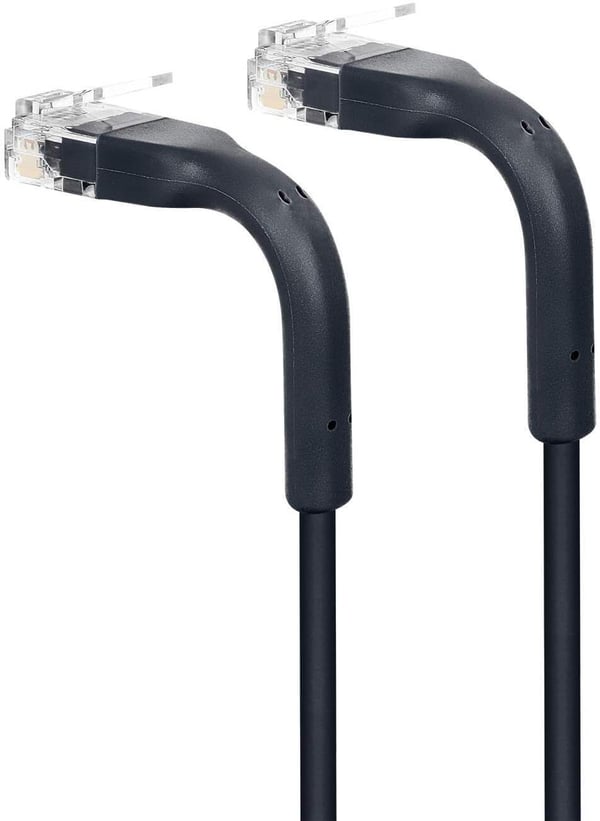 Fuj:tech CAT6A U/UTP nätverkskabel, flexibel, 2m, svart
