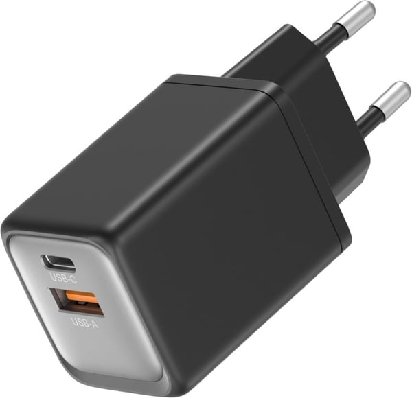 FoneKit GaN PD 48W -nätadapter, USB-C + USB-A, svart