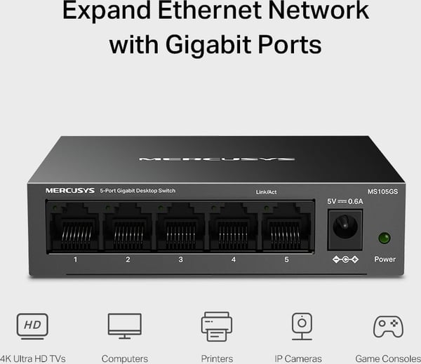 Mercusys MS105GS - 5-portars switch