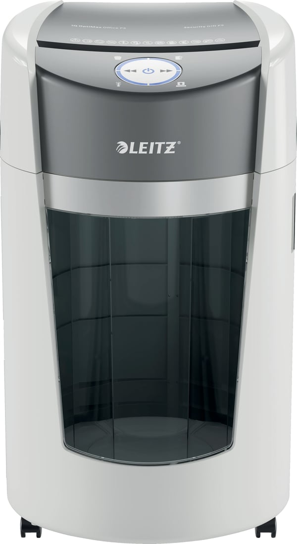 Leitz IQ OptiMax -papirkutter, P5, hvid