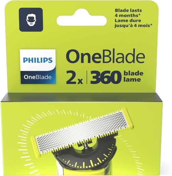 Philips OneBlade QP420/50 360 udskiftningsblade, 2 stk.