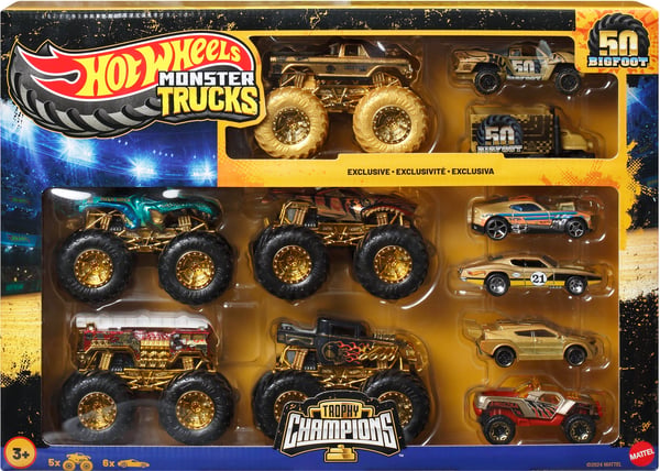 Hot Wheels Monster Trucks Bigfoot Trophy Champions bilsamling