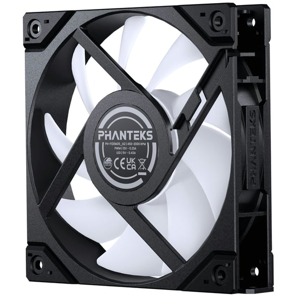 Phanteks M25 Gen2 120 mm PWM DRGB Reverse fläkt, svart, 3 st
