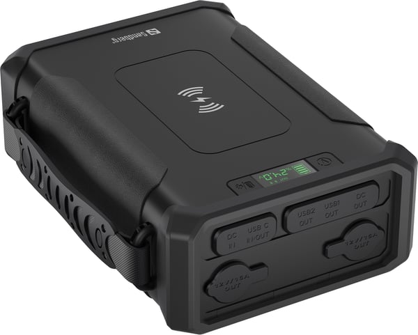 Sandberg Survivor 8-i-1 portabel laddare, 96000 mAh