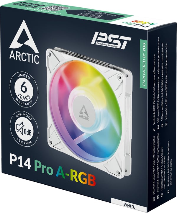 ARCTIC P14 Pro A-RGB fläkt, vit