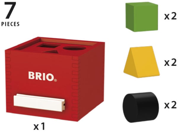 Brio 30148 - Byggklosslåda, röd