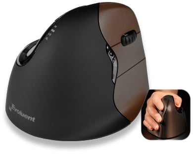 Evoluent VerticalMouse 4 Small Wireless - trådlös vertikal mus för högerhänta