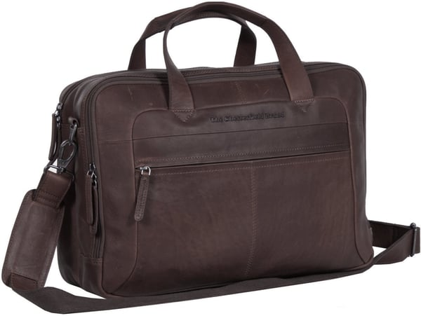 The Chesterfield Brand Ryan -computertaske for 17" bærbare, brun