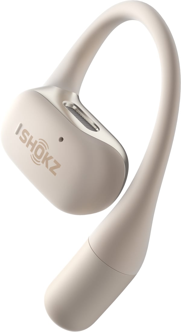 Shokz OpenFit trådløse høretelefoner, beige