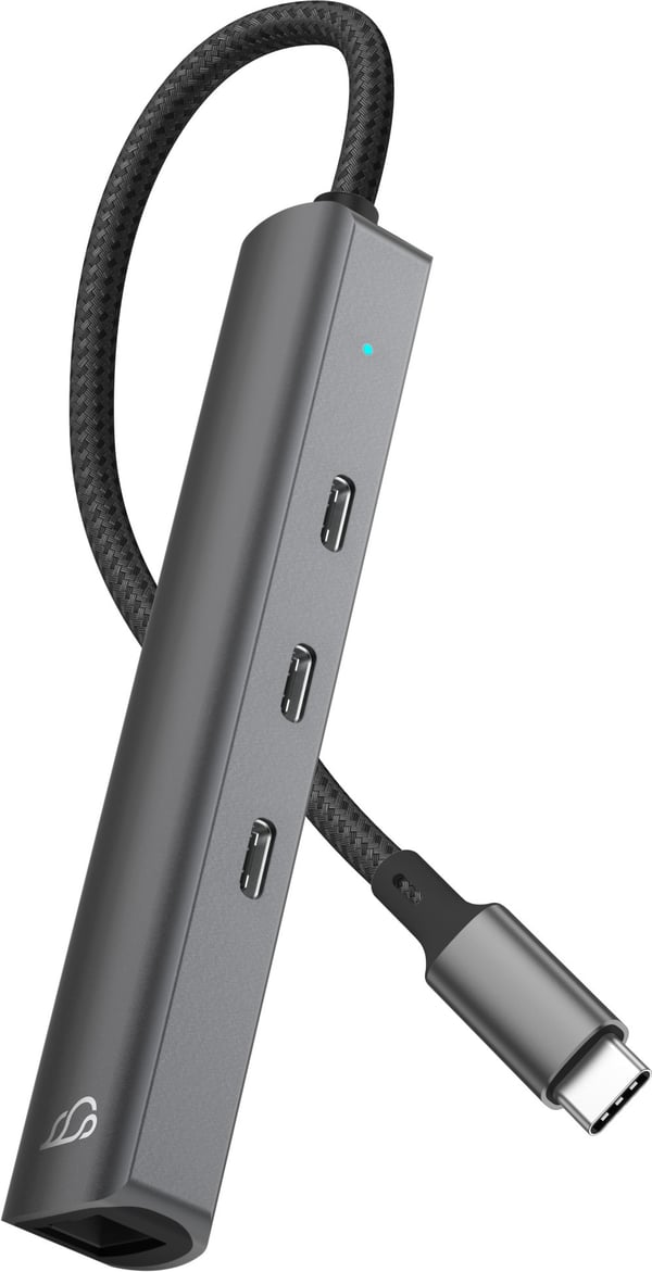 Bluecloud USB-C-USB-C -hub och gigabit ethernet -adapter