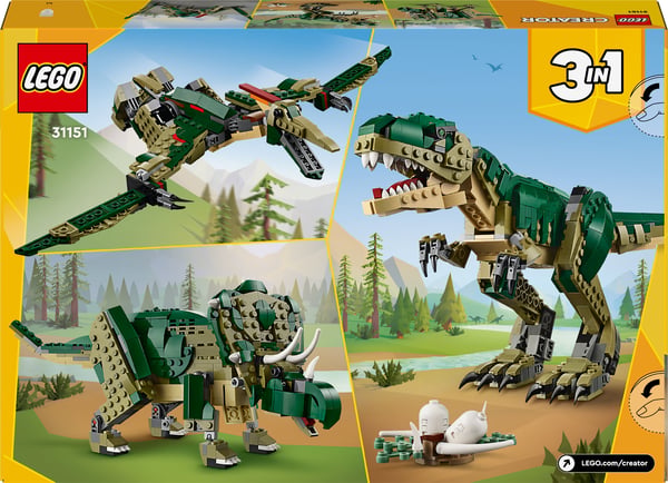 LEGO Creator 3in1 T. rex, Dinosaurieleksak för barn 31151
