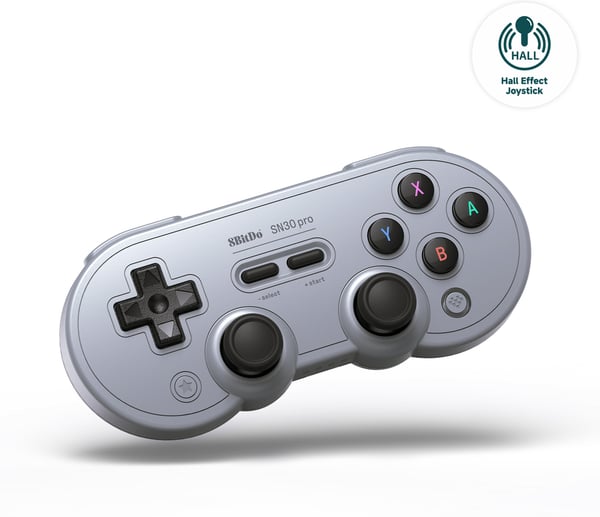 8BitDo SN30 Pro - Hall Edition - trådløs spilkontrol, grå, Switch / PC / Android