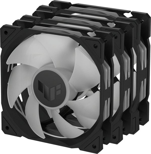 Asus TUF Gaming TR 120 ARGB PWM ventilator, 120 mm, sort, 3-pakke