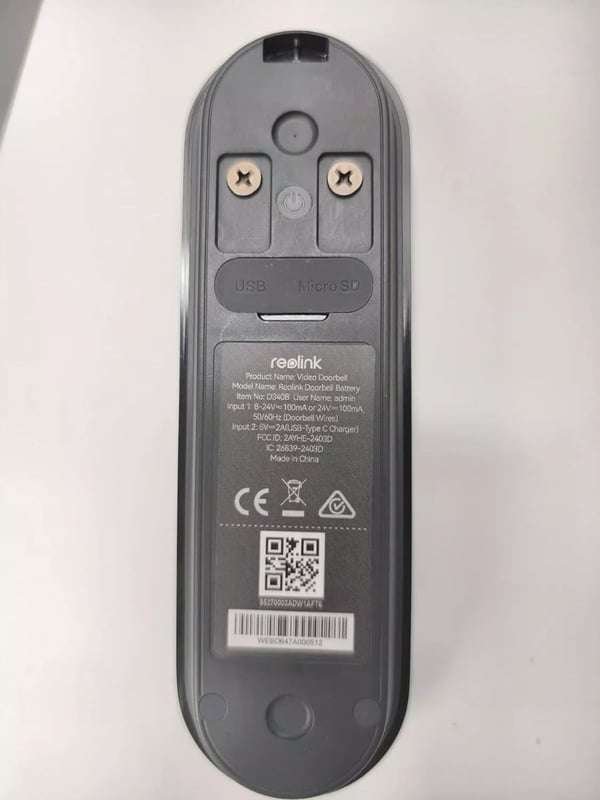 Reolink Video Dörrklocka batteridriven 4MP smart dörrkamerakamera