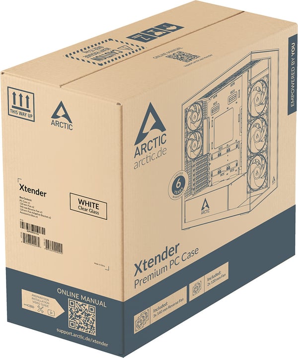 ARCTIC Xtender E-ATX-chassi, vit
