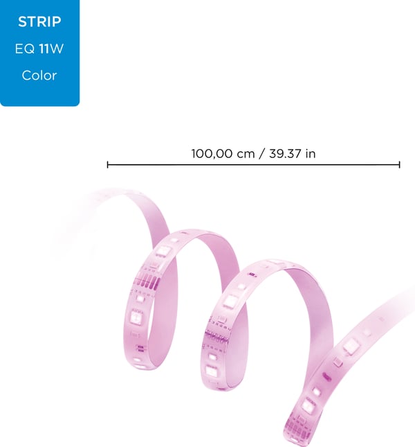 WiZ LED strip forlænger, 880 lm, 1 m, RGBW
