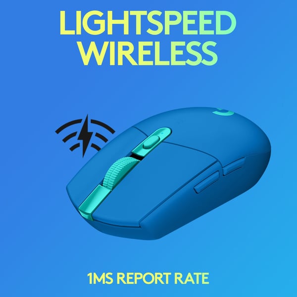 Logitech G305 -trådlös LIGHTSPEED spelmus, blå