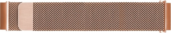 Wave flettet stållænke 20mm, til smart- og sportsure, rosaguldfarvet