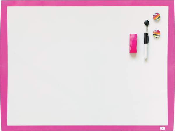 Nobo - magnetisk whiteboard, 58,5 x 43 cm, rosa ram