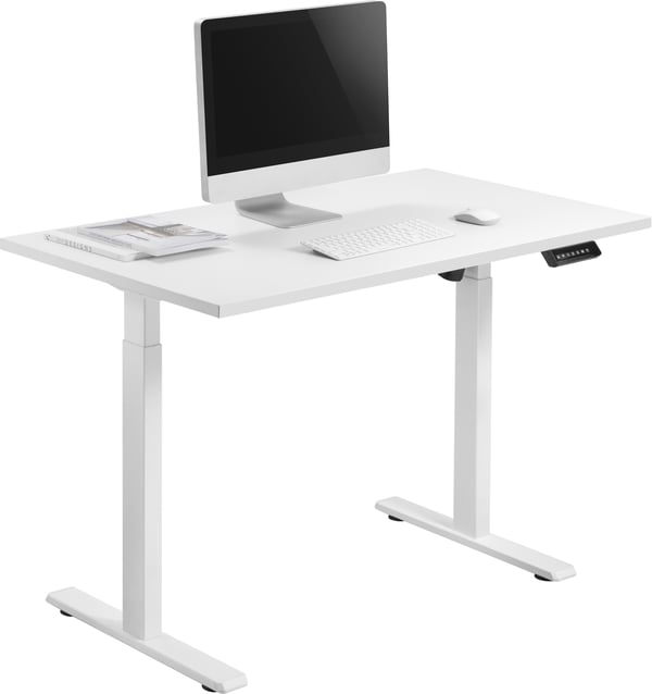 ErgoWork Compact -elstativ för elskrivbord, vit