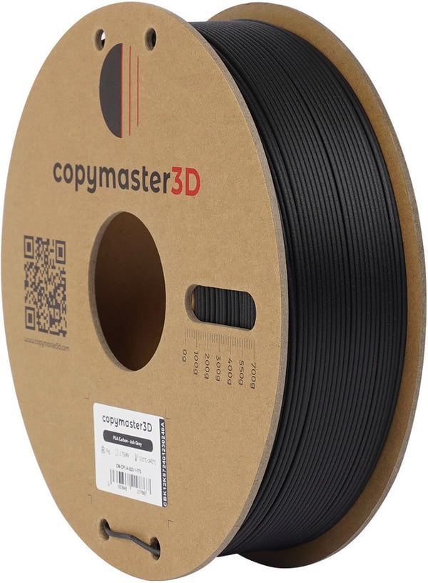 Copymaster3D PLA Carbon-filament til 3D-printere, 1,75 mm, aske