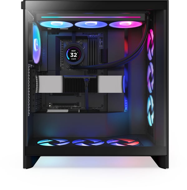 NZXT H7 Flow RGB (2024) ATX-chassis med vindue, sort