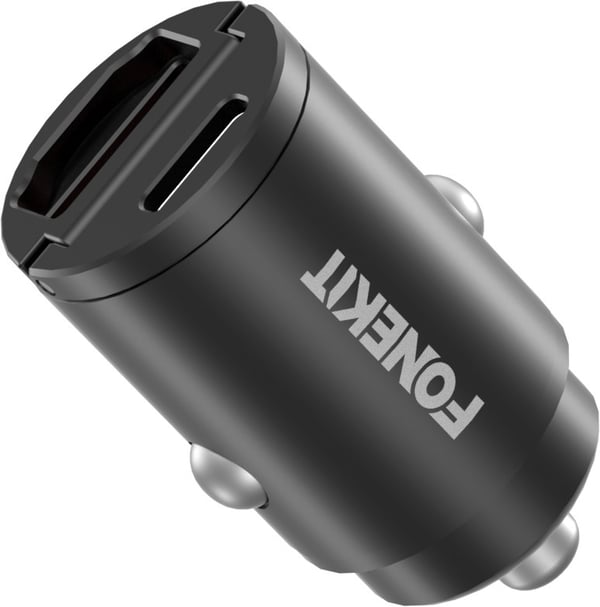 FoneKit Travel PD 30W, USB-A + USB-C biladapter