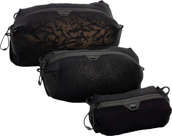Peak Design Ultralight Mesh Pakkekube -pakningsposer, XXS-XS-S, sort