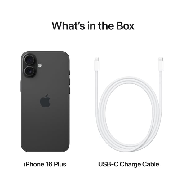 Apple iPhone 16 Plus 128 GB -telefon, svart (MXVU3)