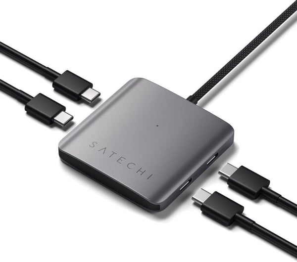 Satechi 4-Port USB-C adapter med PD, stjernediagonal